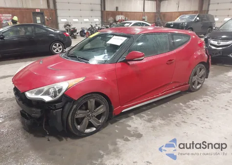 2014 Hyundai Veloster Turbo W/Black z USA, uszkodzony, nr VIN KMHTC6AE9EU206883